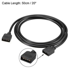 50cm Length ARGB Splitter Cable Female to Female 3 Pin Extension Wire, 2Pcs