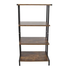 Rustic 4-Tier Media Stand for Record Player Stereo Bracket Country Style US