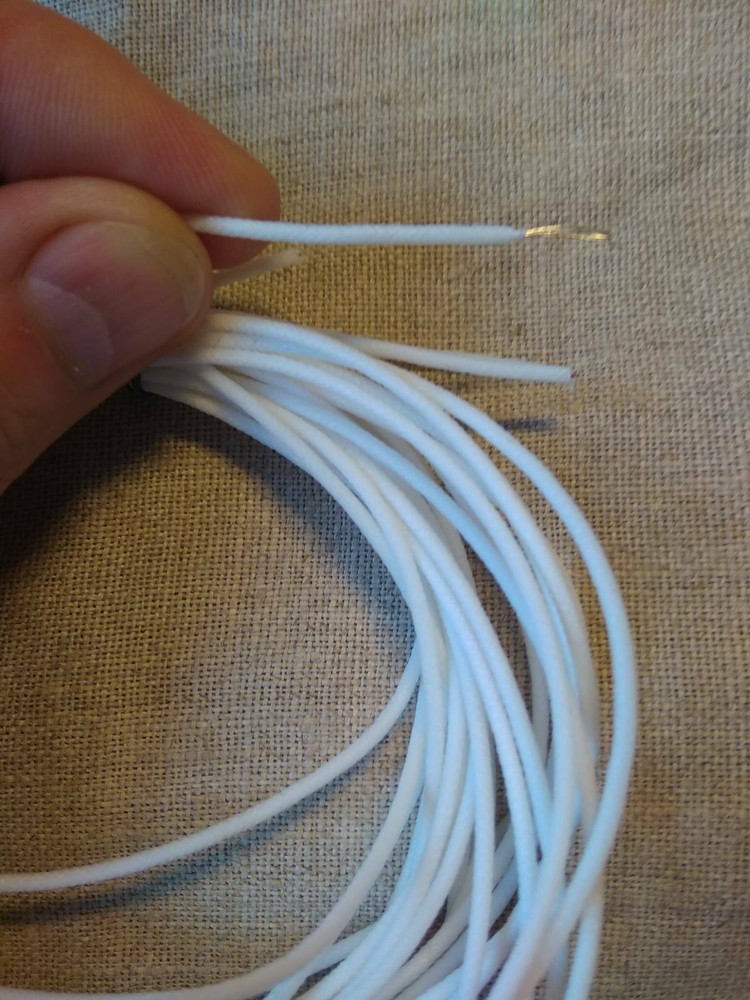 26 AWG = 0.128 mm2 Silver Plated PTFE Wire, White, 7 strands Audio Amplifier SPC