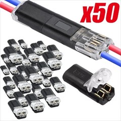 2-Way Quick Wire Connectors Waterproof Locking Buckle 18-22AWG Solderless