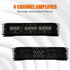 4 Channel Car Amplifier 8000W Peak Class AB 12V Universal Amp Speaker Subwoofer