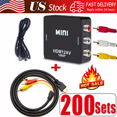 HDMI To RCA AV Adapter Converter Cable CVBS 3RCA 1080P Composite Video Audio lot