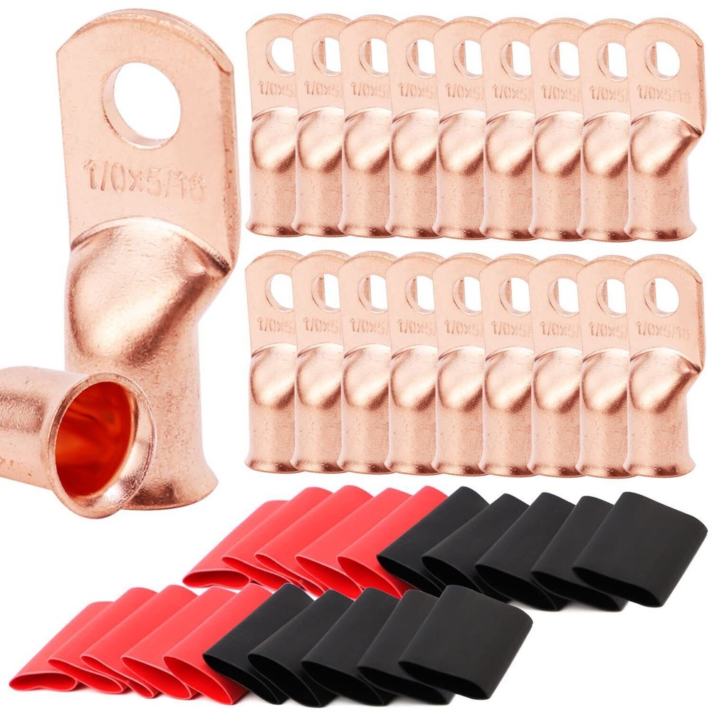 10/20/30Pcs Battery Copper Wire Lugs Welding Ring Terminal Cable Ends Connectors