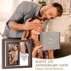 HELORAY 1 YearAnniversary Picture Frame one year anniversary gifts for men