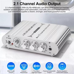 Car Home Audio Mini Stereo Amplifier 2.1Ch HiFi Bass Speaker Power Amp ST-838