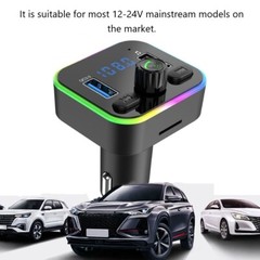 In Car Wireless Bluetooth 5.0 FM Transmitter AUX Receiver Adapter 2 USB Charger
