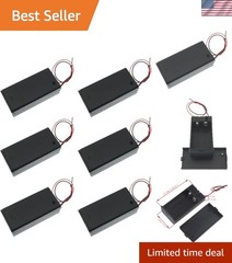6PCS 9V Battery Holders with Switch – Safe and Durable ABS Boxes for Projects