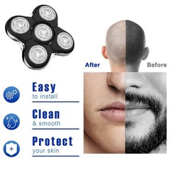 Pro Blades Shaver Replacement Head 1 Count (Pack of 1), 1 Pack silver