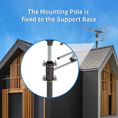 990Mile Outdoor TV Antenna Motorized Amplified HDTV 1080P 4K 360° Rotation Home
