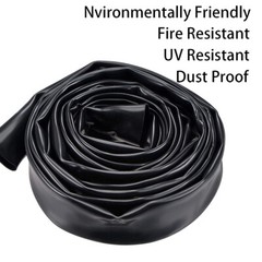 Black PVC Cable Sleeve Tubing Wire Harness Wrap Wiring Loom Cover Protection Lot