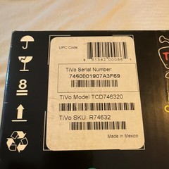 TiVo TCD746320 DVR/Hard Drive Recorder 45 HD Hours 1080p HDMI Black Clean in Box