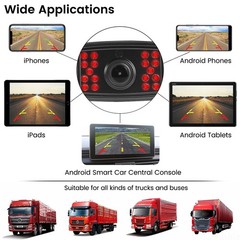 WiFi Wireless Car Truck RV Trailer Rear View Backup Camera 720P For iOS Android