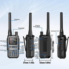 Compact Rechargeable Walkie Talkies NOAA Weather Radio