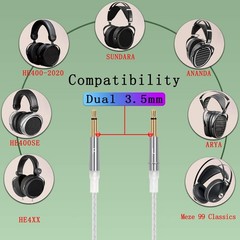 Balanced Cable for Meze99 Classics – 4.4mm to Dual 3.5mm