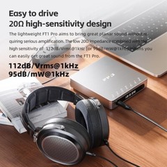 FiiO FT1 Pro Open-Back Planar Magnetic Wired Hi-Fi Headphone (Black)