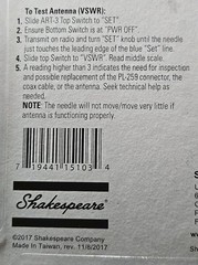NEW SHAKESPEARE ART-3 ANTENNA RADIO TESTER ROHS BATTERY OR 12 VDC