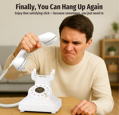 Bluetooth Retro Home Phone Speakerphone Black White Pink Hands-Free