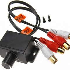 Universal Car Bass Amplifier Remote Level Control Knob Stereo RCA Input & Output