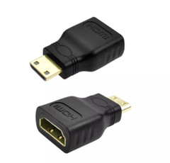 2 x Mini HDMI Male to Standard HDMI Female Adapter Gold Plated HDTV 4K 1080p 3D