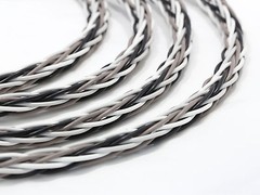 KnuKonceptz Krux Interlaced Braided 8 Gauge Speaker Cable 8′ Pair w Banana Plugs