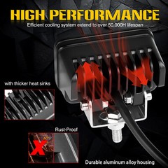 2x 3inch LED Light Cube Bar Spot Flood Pods Driving Fog Lamp Offroad ATV UTV 4WD