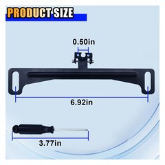 Reverse Rear Camera License Plate Bracket, Installation Holder for Backup View C