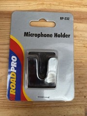 1-RoadPro RP-232 Black Double Sided Heavy Duty Tape Style CB Microphone Holder