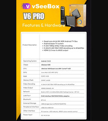 2026 vSeeBox V6 Pro Smart TV Box Voice Remote Authorized Distributor Free Shippi