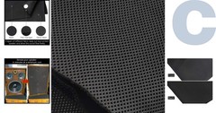 Durable Black Speaker Mesh Cloth 55 x 20 in – Ideal for Home Audio & Stage Use