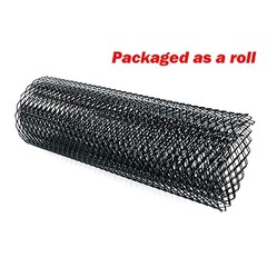40 x 13 inch Car Grill Mesh Sheet, Black Painted Aluminum 16x8mm Rhombus Black