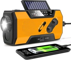 FosPower A1 Portable Power Bank NOAA Emergency Weather Radio 4 way powered