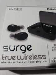 SURGE True Wireless Earbuds with Charging Case 10 Hours Play Time Free S&H