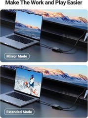 UGREEN Active HDMI Male to VGA Female Adapter with 3.5mm Audio Jack up to 1080P