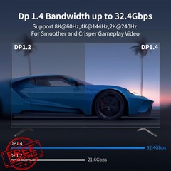 RUIPRO 8K Fiber Optic 40FT DisplayPort 1.4 Cable