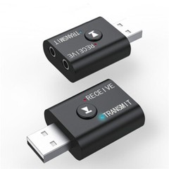 Bluetooth 5.0 2in1 Transmitter Receiver Car Wireless Audio Adapter USB 3.5mm lot
