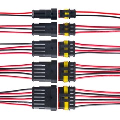 2/3/4/5/6 Way Car Waterproof Male Female 18AWG Wire Cable Connector Plug 2/4Sets