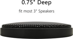 2-Pack 3″ Speaker Grill Covers – Durable Dustproof Subwoofer Protectors in Black