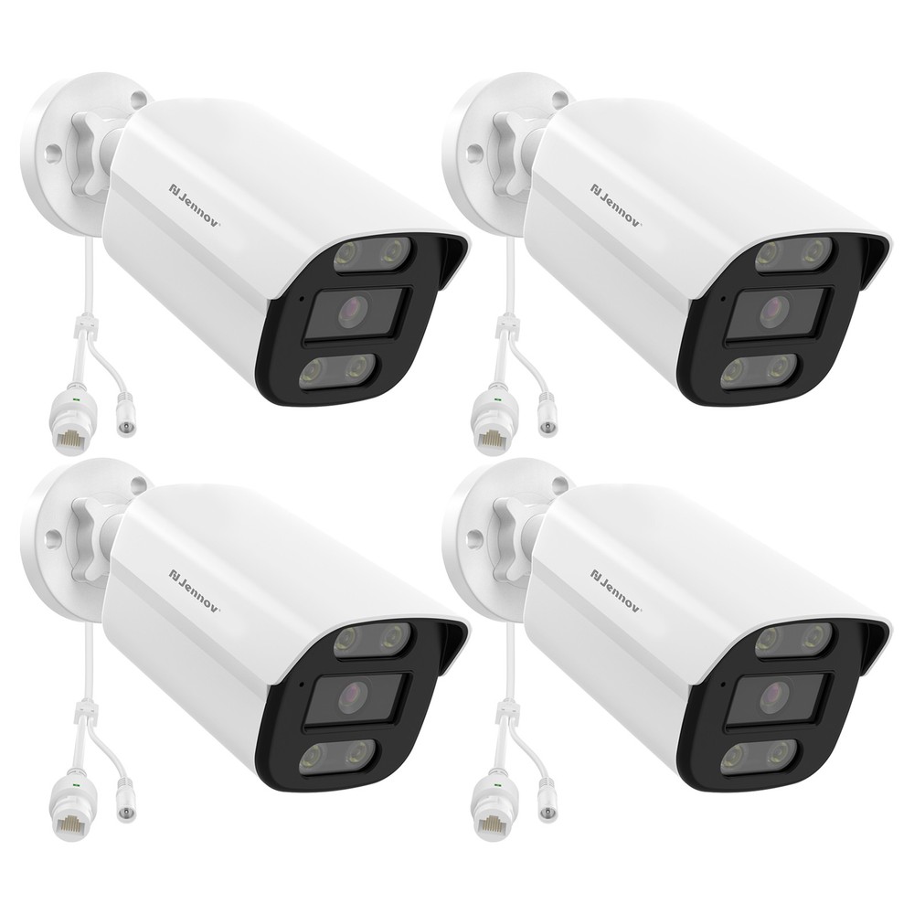 4 Pack 8MP PoE Home Security IP Camera Human Detection Camera Outdoor IP66