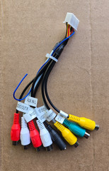 20 Pin Car Radio RCA Audio Replacement Harness with 8 Female RCA Connector