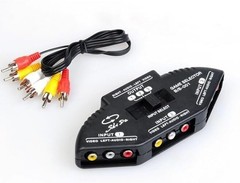 AV SWITCHER AV Switch 3 Way Outlets Converter Port Splitter RCA Audio Video AV S