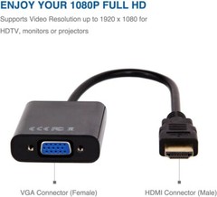 HDMI to VGA, HDMI Male to VGA Female Converter 1080P Video Adapter