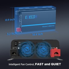 EDECOA Pure Sine Wave Power Inverter 2000W 4000W 12V DC to 110V 120V AC Remote