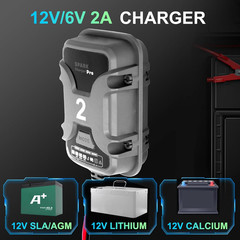 2A 6V/12V Smart Battery Charger Compatible with NOCO Genius Smart Battery Charg