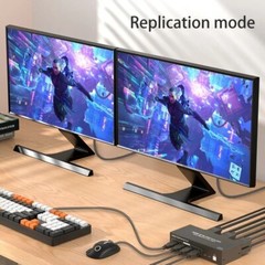 4K 60Hz Dual Monitor HDMI KVM Switch 2×2 USB 3.0 Extended Display For PC Laptop