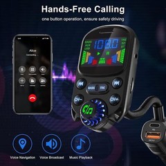 Car Bluetooth FM Transmitter Radio MP3 Wireless Adapter Hands-Free 3Port Charger