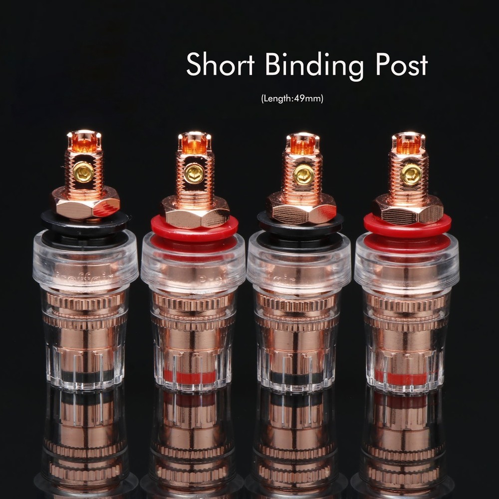 4PC Audiophile Pure Copper Binding Post Speaker Amplifier Female Banana Terminal