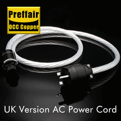 Preffair High Fidelity OCC Copper Conductor Silver Plating Power Cable DIY Plug