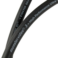 Monster Cable Video3 Video 3 Composite Interconnect Gold RCA Plugs 1 Meter