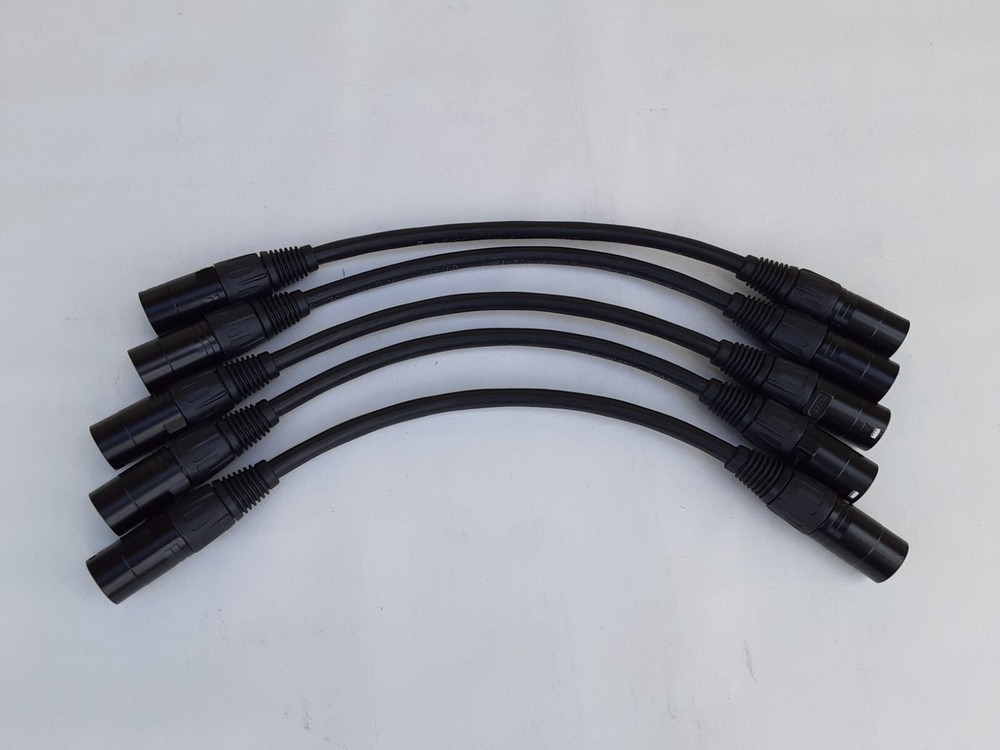 5 Pack PRO CAT5E Tactical Shielded w/Neutrik Ethercon Digital Audio Cable RJ45