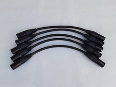 5 Pack PRO CAT5E Tactical Shielded w/Neutrik Ethercon Digital Audio Cable RJ45